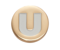 Jibbitz™ Charm Gold Letter U