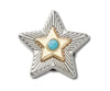 JIBBITZ™ CHARM SILVER TURQUOISE STAR