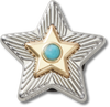 JIBBITZ™ CHARM SILVER TURQUOISE STAR