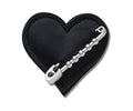 JIBBITZ™ CHARM BLACK HEART WITH SAFETY PIN