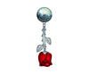 JIBBITZ™ CHARM SILVER DROP ROSE
