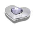 JIBBITZ™ CHARM Silver and Purple SMT Gem Heart