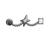 JIBBITZ™ CHARM Silver Metal Symbols Chain
