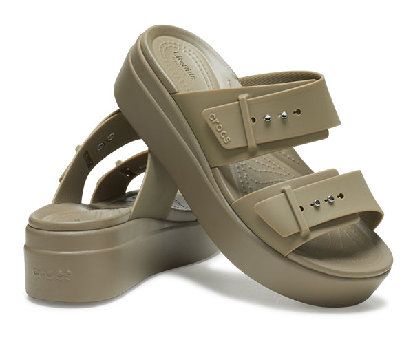 WOMEN'S CROCS BROOKLYN BUCKLE LOW WEDGE