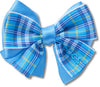 Blue Plaid Bow