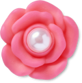 Pink Flower With Pearl Center