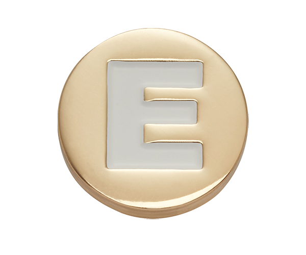 Jibbitz™ Charm Gold Letter E