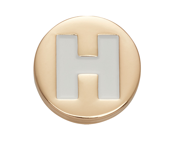 Jibbitz™ Charm Gold Letter H