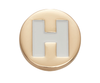 Jibbitz™ Charm Gold Letter H