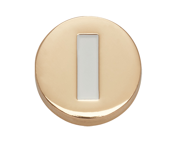 Jibbitz™ Charm Gold Letter I