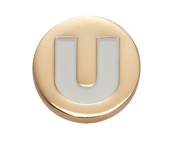 Jibbitz™ Charm Gold Letter U