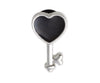 JIBBITZ™ CHARM SILVER AND BLACK HEART KEY