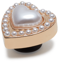 JIBBITZ™ CHARM GOLD PEARL HEART