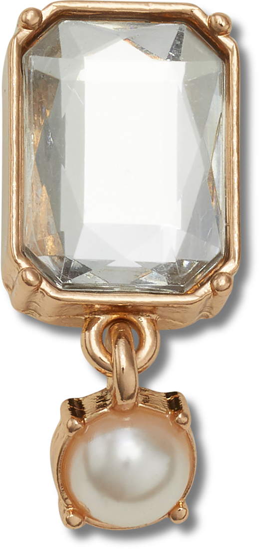 JIBBITZ™ CHARM GOLD PEARL DANGLE