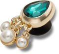 JIBBITZ™ CHARM EMERALD TEAR DROP WITH PEARLS