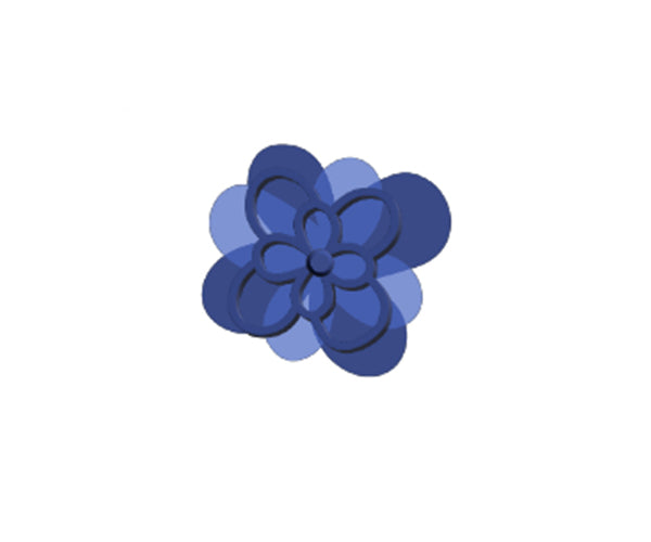 Jibbitz™ Charm Blooming Dark Blue Flower