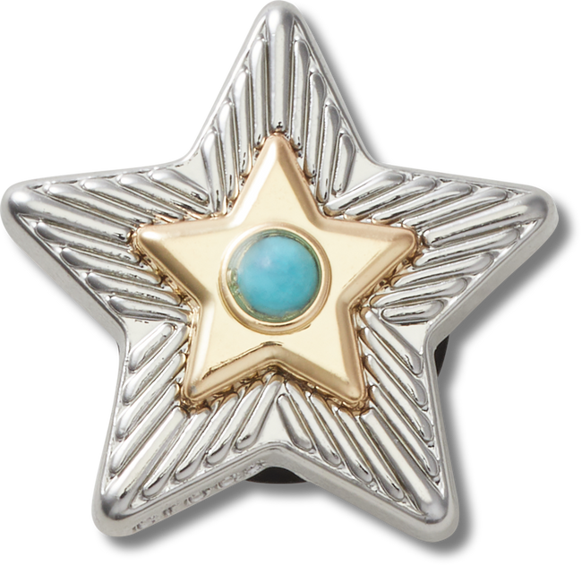 JIBBITZ™ CHARM SILVER TURQUOISE STAR