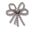 JIBBITZ™ CHARM BLACK PEARL BEADED BOW