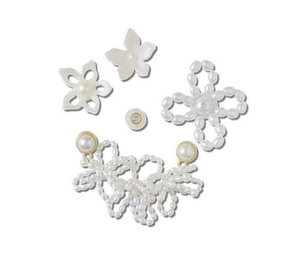 JIBBITZ™ CHARM WHITE PEARL BEADED 5 PACK