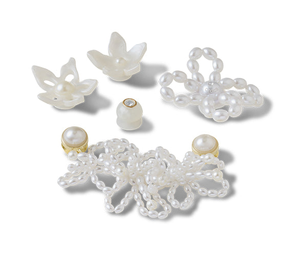JIBBITZ™ CHARM WHITE PEARL BEADED 5 PACK