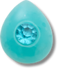 Jibbitz™ Charm Simulated Aquamarine March
