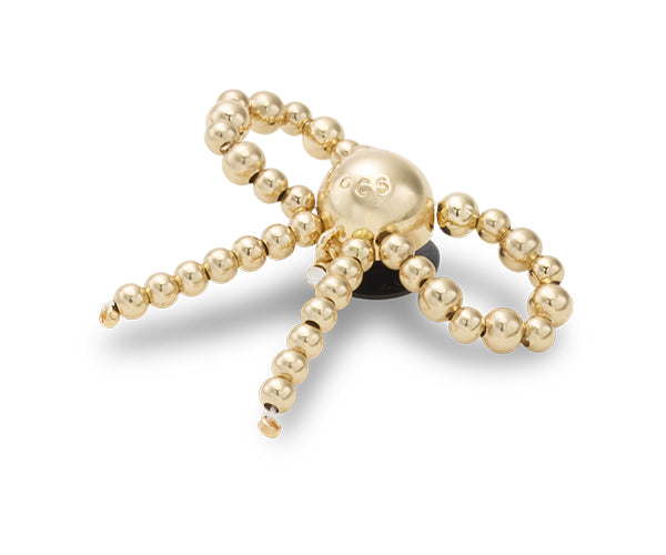 JIBBITZ™ CHARM Gold Beaded Bow
