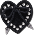 JIBBITZ™ CHARM BLACK HEART WITH BOW
