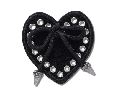 JIBBITZ™ CHARM BLACK HEART WITH BOW