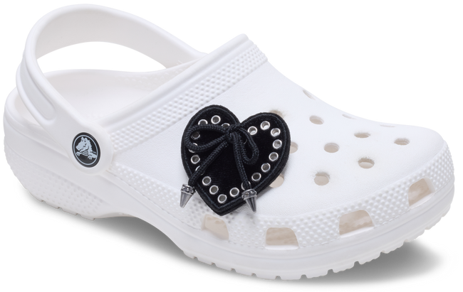 JIBBITZ™ CHARM BLACK HEART WITH BOW