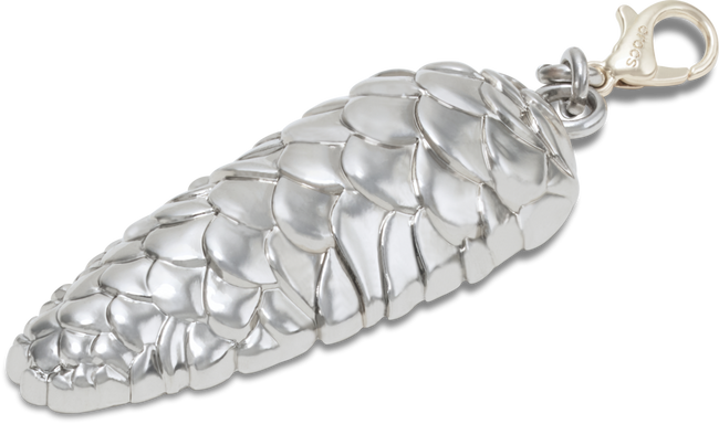 JIBBITZ™ CHARM SILVER PINECONE CHARM