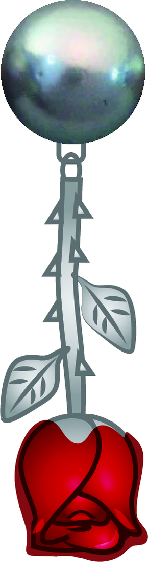 JIBBITZ™ CHARM SILVER DROP ROSE