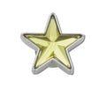 JIBBITZ™ CHARM Silver and Green SMT Gem Star