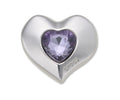 JIBBITZ™ CHARM Silver and Purple SMT Gem Heart