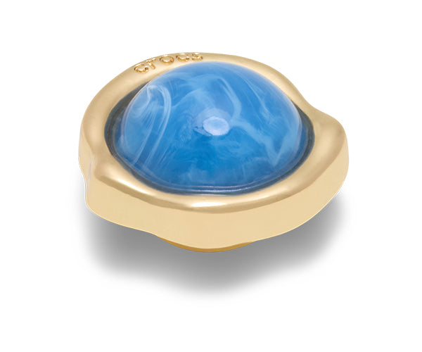 JIBBITZ™ CHARM Gold and Blue Organic Shape