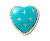 JIBBITZ™ CHARM Turquoise and Gold Heart