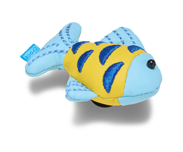 JIBBITZ™ CHARM Blue and Gold Sparkle Fish