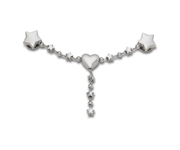JIBBITZ™ CHARM Silver Star and Heart Chain