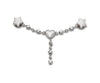 JIBBITZ™ CHARM Silver Star and Heart Chain