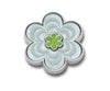JIBBITZ™ CHARM Marbled Green Flower