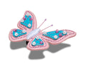 JIBBITZ™ CHARM Faux Leather Pink Butterfly