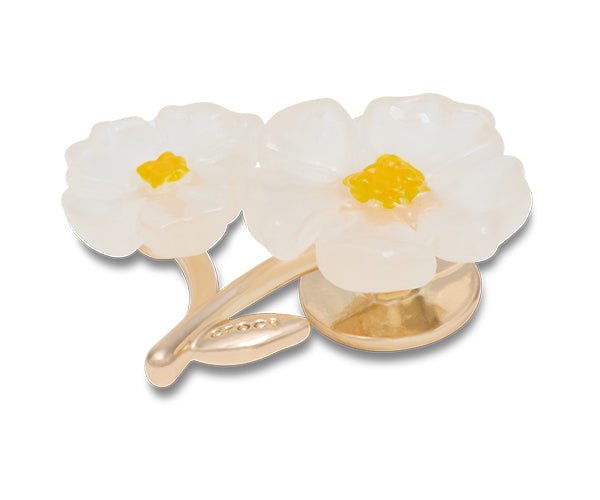 JIBBITZ™ CHARM White Floral Blossom