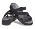 WOMEN'S CROCS BOCA STRAPPY WEDGE W BLK