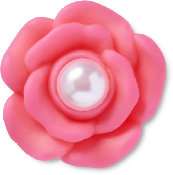 Pink Flower With Pearl Center