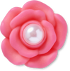 Pink Flower With Pearl Center