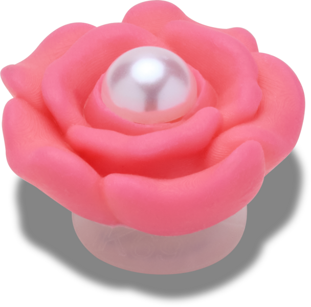 Pink Flower With Pearl Center
