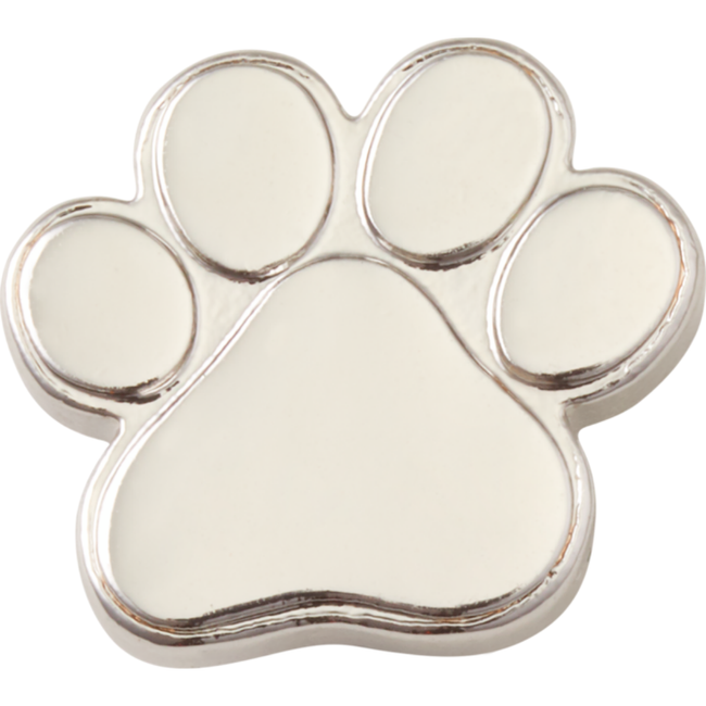 Silver Paw Print