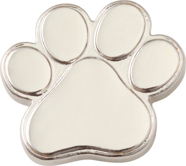 Silver Paw Print