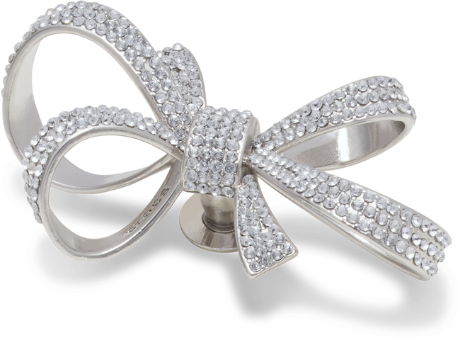 Jibbitz™ Charm Silver Gem Bow Charm