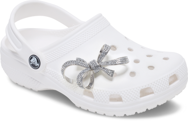 Jibbitz™ Charm Silver Gem Bow Charm