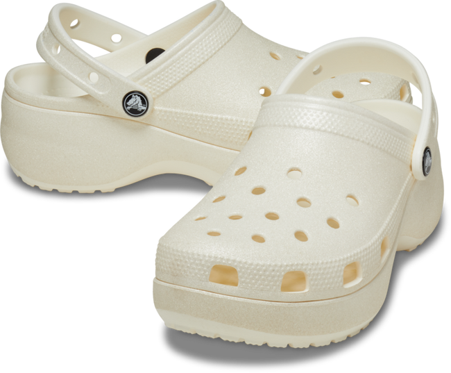Women's Crocs Platform Glitter Clog